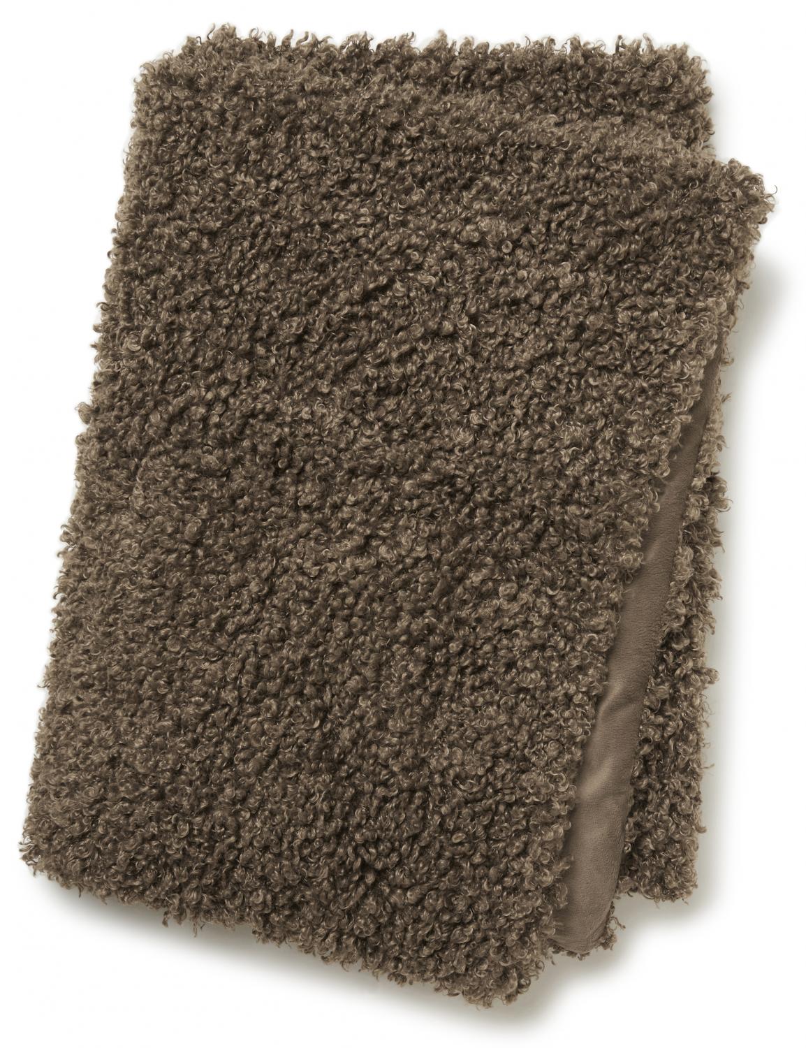 Plaid « Curly blanket brown »