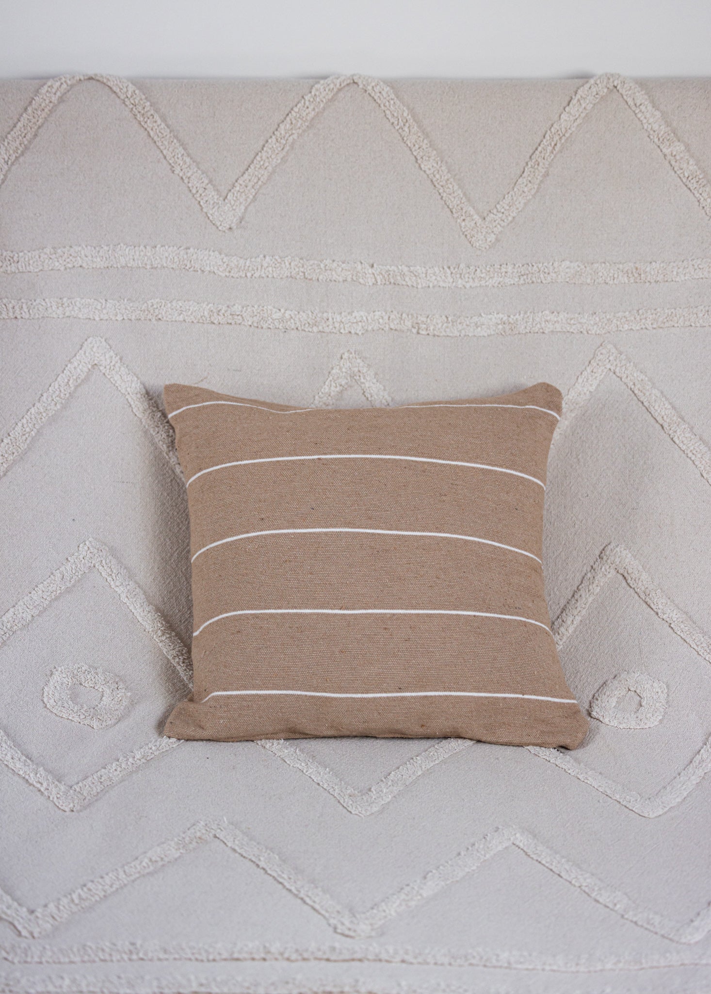 Coussin « Morocco striped beige »