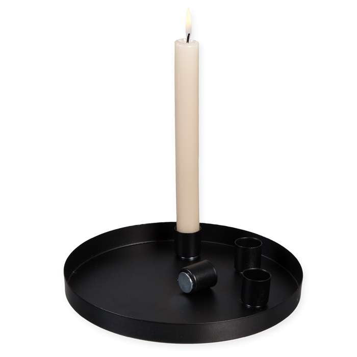 Plateau « Black candle holder »